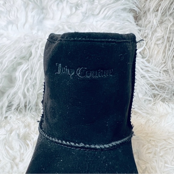 Juicy Couture Ken Black Faux Fur Rhinestone Bow Boots 9 | eBay Juicy Couture, black faux fur clear bling ankle booties sz 8